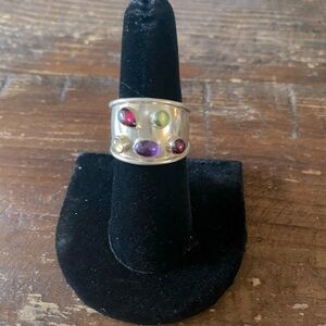 Sterling 🎁Silver ring with 5 semiprecious stones